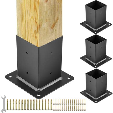 deck post metal brackets|deck brackets for 4x4 post.